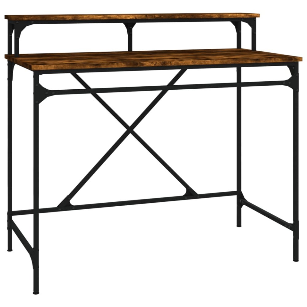 Vidaxl Stôl dub sonoma 100x50x90 cm spracované drevo a železo
